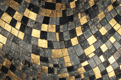 Gold Charcoal Mosaic Tile - Luxury Glitter Disco Texture Art Product Image 1