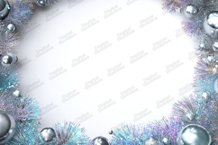 Silver Tinsel Frame - Luxury Chrome Ornament Winter Product Image 1
