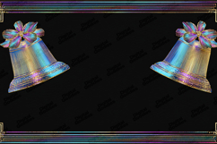 Iridescent Christmas Bells - Magical Ribbon Holiday Frame Product Image 1