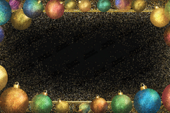 Glitter Bauble Frame - Gold Dust Sparkling Holiday Product Image 1