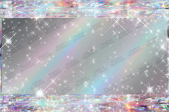 Rainbow Crystal Frame - Iridescent Sparkle Luxury Background Product Image 1