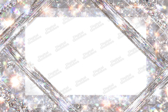 Crystal Diamond Frame - Shimmering Silver Luxury Background Product Image 1