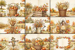 Pumpkin & Harvest Journal Kit Digital Paper| Junk Journal Product Image 8