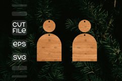 Template earrings SVG I Laser Cut Files Product Image 1