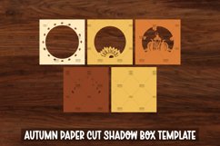 Autumn Gnome Paper Cut Shadow Box, Autumn Paper Cut Product Image 2