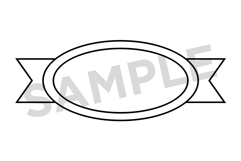 Outline Badge &amp; Banner Clip Art Set Product Image 9
