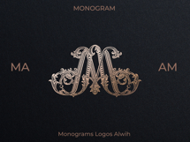 MA AM Wedding Monogram Logo | Elegant Initials Vector Product Image 3