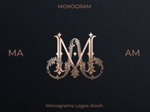 MA AM Wedding Monogram Logo | Elegant Initials Vector Product Image 3
