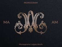 MA AM Wedding Monogram Logo | Elegant Initials Vector Product Image 3