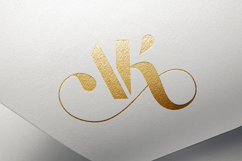 AK KA Wedding Monogram Logo | Elegant Initials Vector Product Image 3