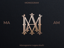 MA AM Wedding Monogram Logo | Elegant Initials Vector Product Image 3