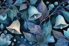 Watercolor Pink Poinsettia Moody Grunge Background Product Image 1