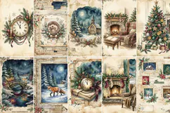 Winter Night Junk Journal Digital Paper| Junk Journal Product Image 9