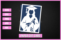 Happy Graduation Card SVGs I Cricut I Silhouette Paper Cut Product Image 1