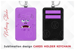 Funny Monster Design - Cards Holder Keychain Product Image 1