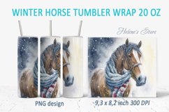 Winter horse tumbler | Horse Tumbler | Christmas tumbler Product Image 1