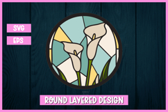 8 Layered Flowers Stained Glass SVG | 3D Paper Cut Floral Product Image 8