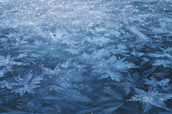 Frosty Blue Floral Ice Texture - Sparkling Winter Glaze Art Product Image 1