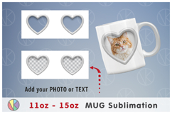 3D Heart Hole Photo Frame Pattern - 11oz-15oz Mug. Product Image 3