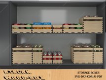 Kitchen Storage Boxes / Cupboard Organise Stackable Box SVG Product Image 7