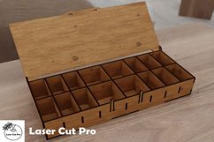 Desktop organizer with dividers SVG laser cut files Product Image 1