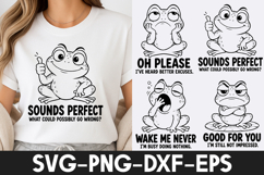 Funny Frog Quotes SVG | Cute Frog T-Shirt Design SVG Product Image 1