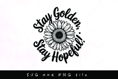 Sunflower with positive quote and butterflies svg design Product Image 1