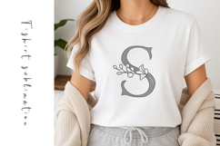 Alphabet, Letters, Monogram, Gray Flowers Product Image 1