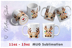 4 Funny Christmas Mug Designs. 11oz-15oz Mouth Bottom Mug. Product Image 7