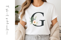 Alphabet, Letters, Monogram, White Flowers Product Image 1