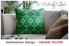 2 Cozy Christmas Knitted Designs - Sublimation Square Pillow Product Image 7