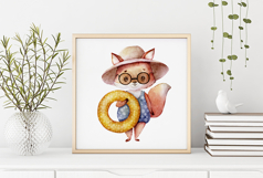 Cute Summer Fox Clipart Product Image 4