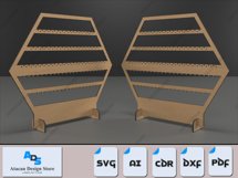 Jewelry Organizer Bundle - Hanging Display Set Wood Stands Product Image 7