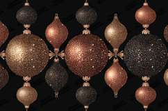 Glitter Finial Ornaments - Luxury Copper and Gold Pattern Product Image 1