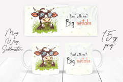 Funny cow sarcastic quote mug wrap sublimation Product Image 1