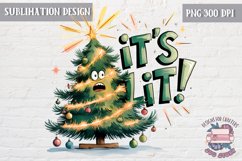 Christmas Sublimation Design PNG Funny Quote Santa Elf Lama Product Image 1