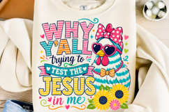 Funny Christian Chicken Faith Shirt Product Image 1