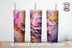 3D Tumbler wrap bundle Liquid 3D Gold Abstract Galaxy Product Image 3