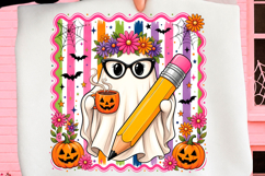 Preppy Ghost Teacher Halloween PNG Product Image 1