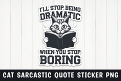 Sarcastic cat quote sticker design png Product Image 1