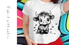 Highland Cow SVG Design for T-Shirts and Mugs Product Image 1
