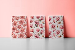 Pink Magnolia Watercolor Pattern Set Product Image 7
