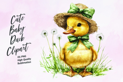 Cute baby duck clipart sublimation png Product Image 1