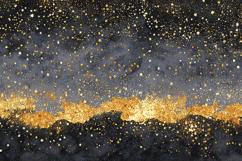 Gold Star Dust Wave - Luxury Charcoal Glitter Winter Product Image 1