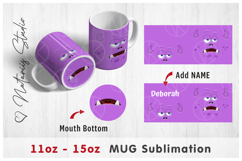 6 Funny Monster Patterns - 11oz-15oz Mouth Bottom Coffee Mug Product Image 7