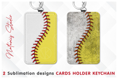 2 Baseball Softball Patterns - Cards Holder Keychain Product Image 1