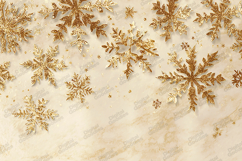 Gold Snowflake Pattern - Metallic Marble Holiday Art Product Image 1