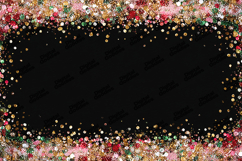 Colorful Glitter Frame - Festive Holiday Confetti Border Product Image 1