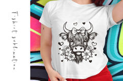 Highland Cow SVG Design for T-Shirts and Mugs Product Image 1