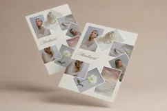 Asymmetrical Angled Stacked Photo Collage | Editable Canva Product Image 7
